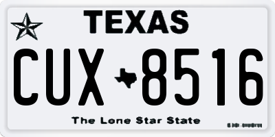TX license plate CUX8516