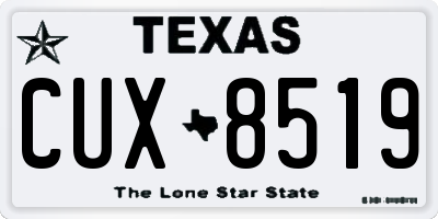 TX license plate CUX8519