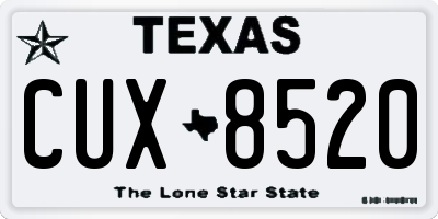 TX license plate CUX8520