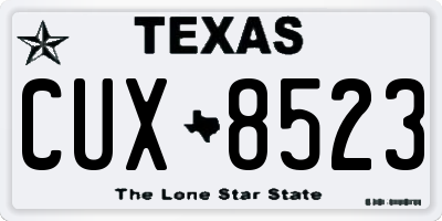 TX license plate CUX8523