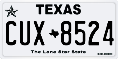 TX license plate CUX8524