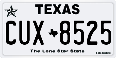 TX license plate CUX8525