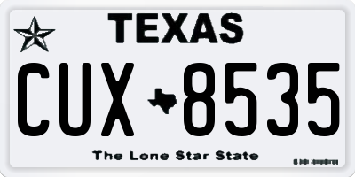 TX license plate CUX8535