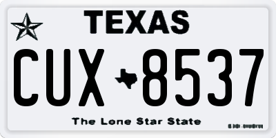 TX license plate CUX8537
