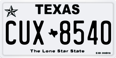 TX license plate CUX8540