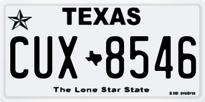 TX license plate CUX8546