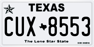 TX license plate CUX8553