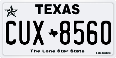 TX license plate CUX8560