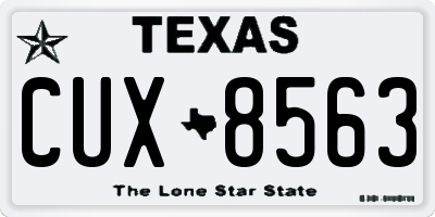 TX license plate CUX8563