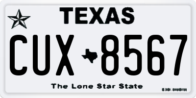 TX license plate CUX8567