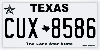TX license plate CUX8586