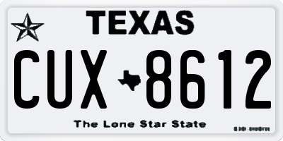 TX license plate CUX8612