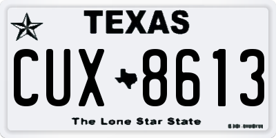 TX license plate CUX8613
