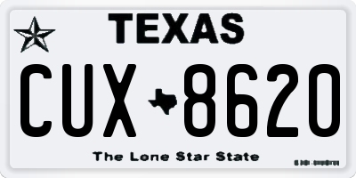 TX license plate CUX8620