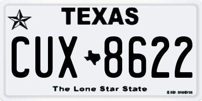TX license plate CUX8622