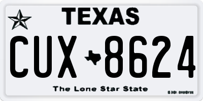 TX license plate CUX8624