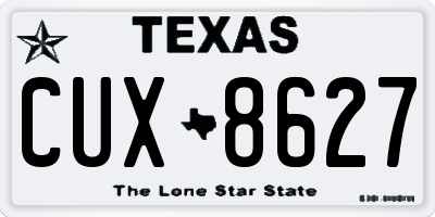 TX license plate CUX8627