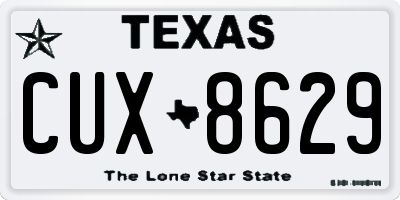 TX license plate CUX8629