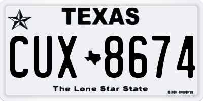 TX license plate CUX8674