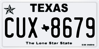 TX license plate CUX8679
