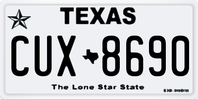 TX license plate CUX8690