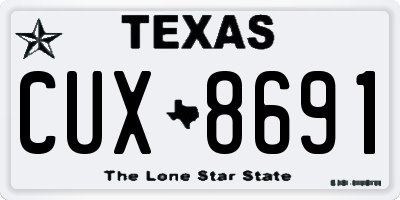 TX license plate CUX8691