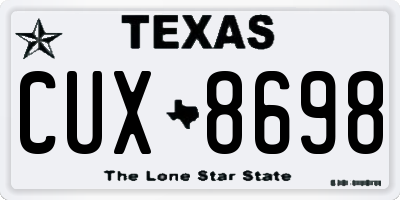 TX license plate CUX8698