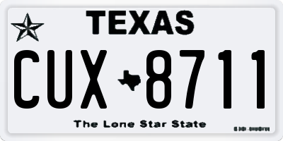 TX license plate CUX8711