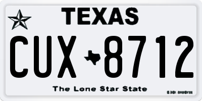 TX license plate CUX8712