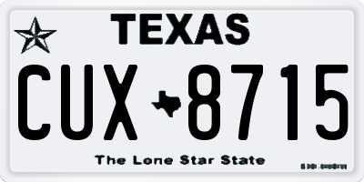 TX license plate CUX8715
