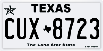 TX license plate CUX8723