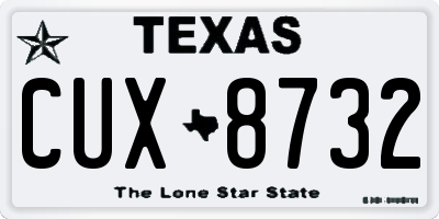 TX license plate CUX8732