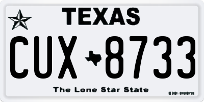 TX license plate CUX8733