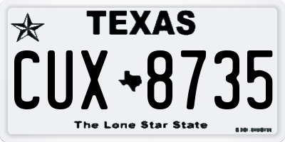 TX license plate CUX8735