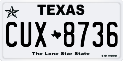 TX license plate CUX8736