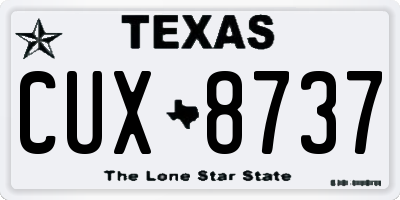 TX license plate CUX8737