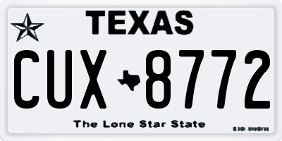TX license plate CUX8772