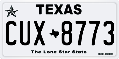 TX license plate CUX8773