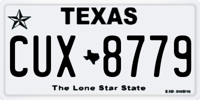 TX license plate CUX8779