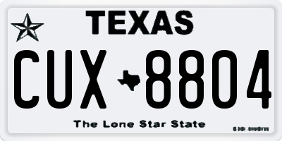 TX license plate CUX8804