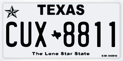 TX license plate CUX8811