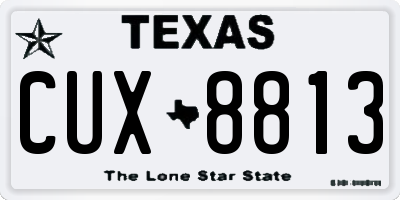 TX license plate CUX8813