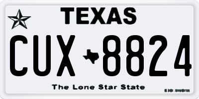 TX license plate CUX8824
