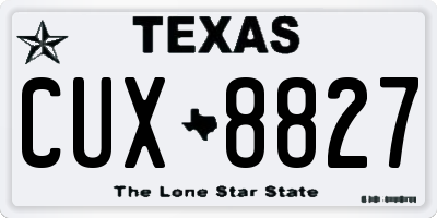 TX license plate CUX8827