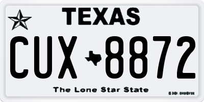 TX license plate CUX8872