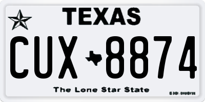 TX license plate CUX8874