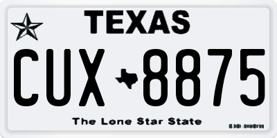 TX license plate CUX8875