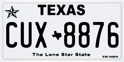 TX license plate CUX8876