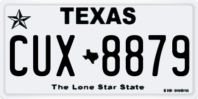 TX license plate CUX8879