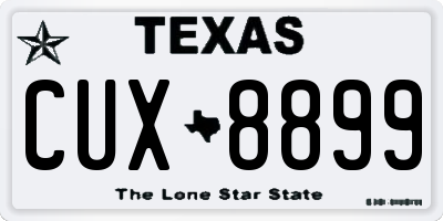 TX license plate CUX8899